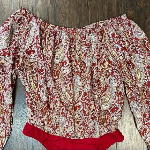 KORI Red Spice Bodysuit SZ LG - Picture 2 of 5